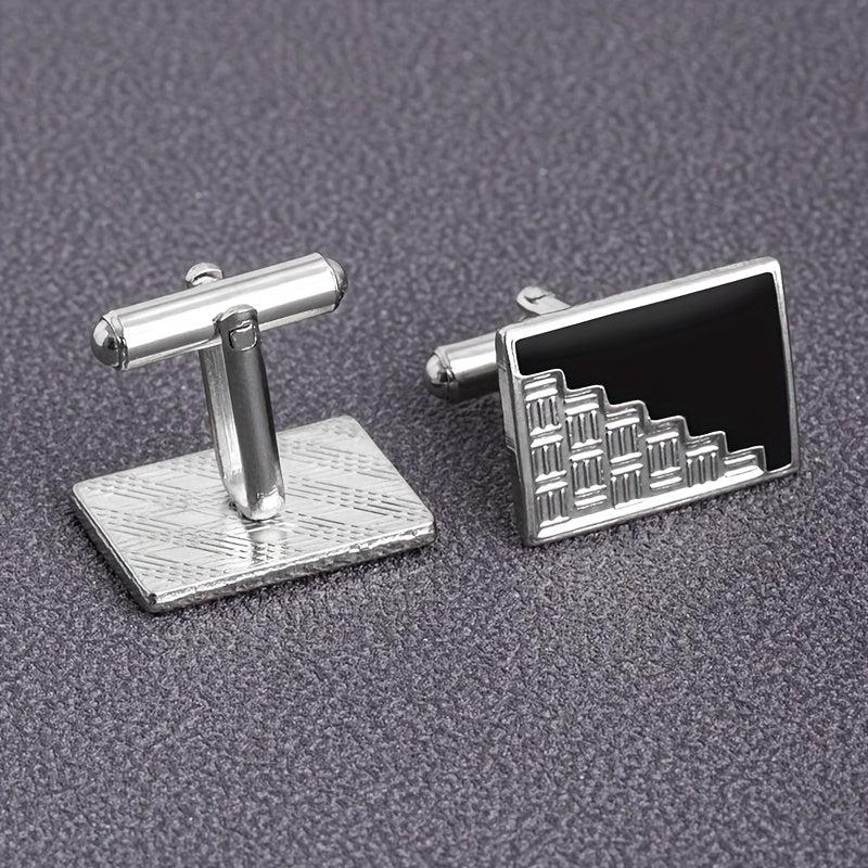 2pcs Rectangular Cufflinks for Men and Women