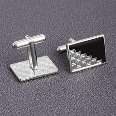 2pcs Rectangular Cufflinks for Men and Women