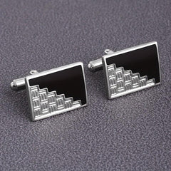 2pcs Rectangular Cufflinks for Men and Women