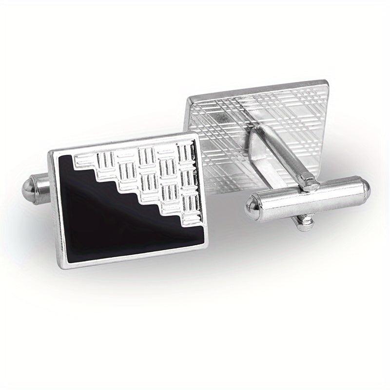 2pcs Rectangular Cufflinks for Men and Women