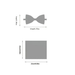Men's Cotton Bow Tie & Pocket Square Box Set