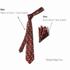 2pcs Men's Suit Business Wedding Tie Pocket Towel Set