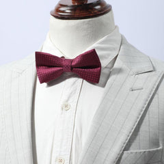 Men's Golden Dot Plaid Bow Tie
