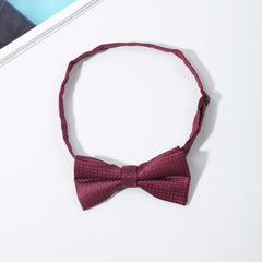 Men's Golden Dot Plaid Bow Tie