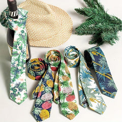 Wedding Floral Cotton Neckties Men's Neckties
