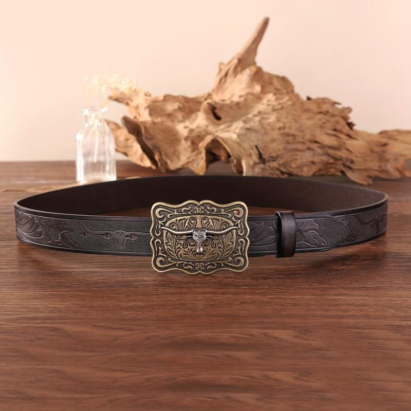 Men's Retro Western Cowboy Belt for Pants Jeans