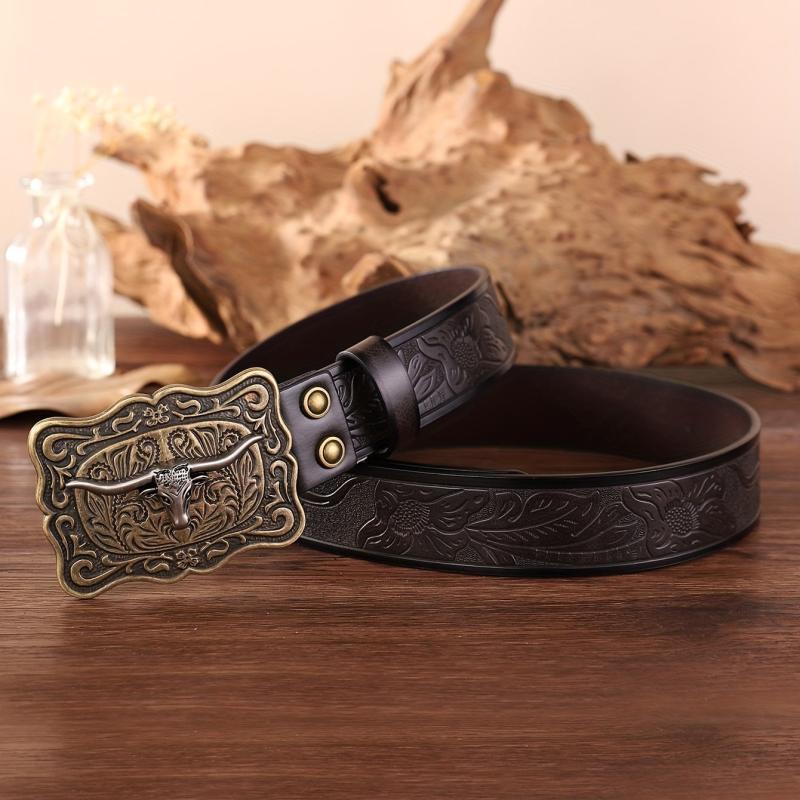 Men's Retro Western Cowboy Belt for Pants Jeans