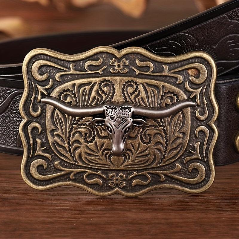Men's Retro Western Cowboy Belt for Pants Jeans