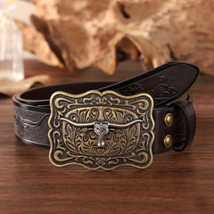 Men's Retro Western Cowboy Belt for Pants Jeans