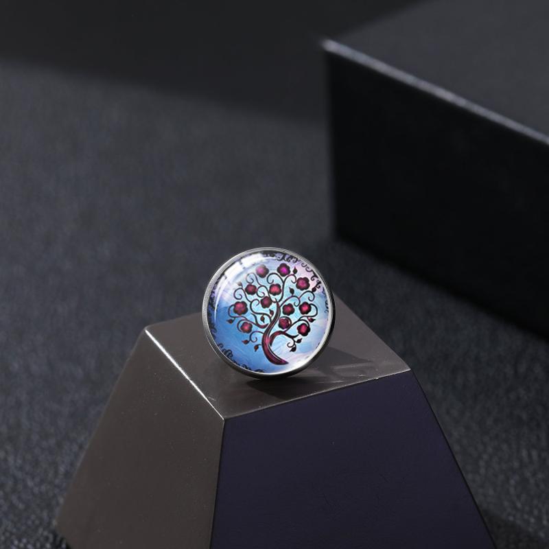 Crystal Glass Tree Of Life Shirt Button Keepsake