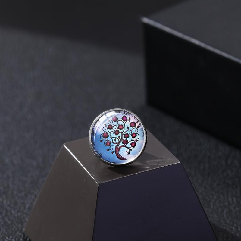 Crystal Glass Tree Of Life Shirt Button Keepsake