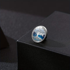 Crystal Glass Tree Of Life Shirt Button Keepsake