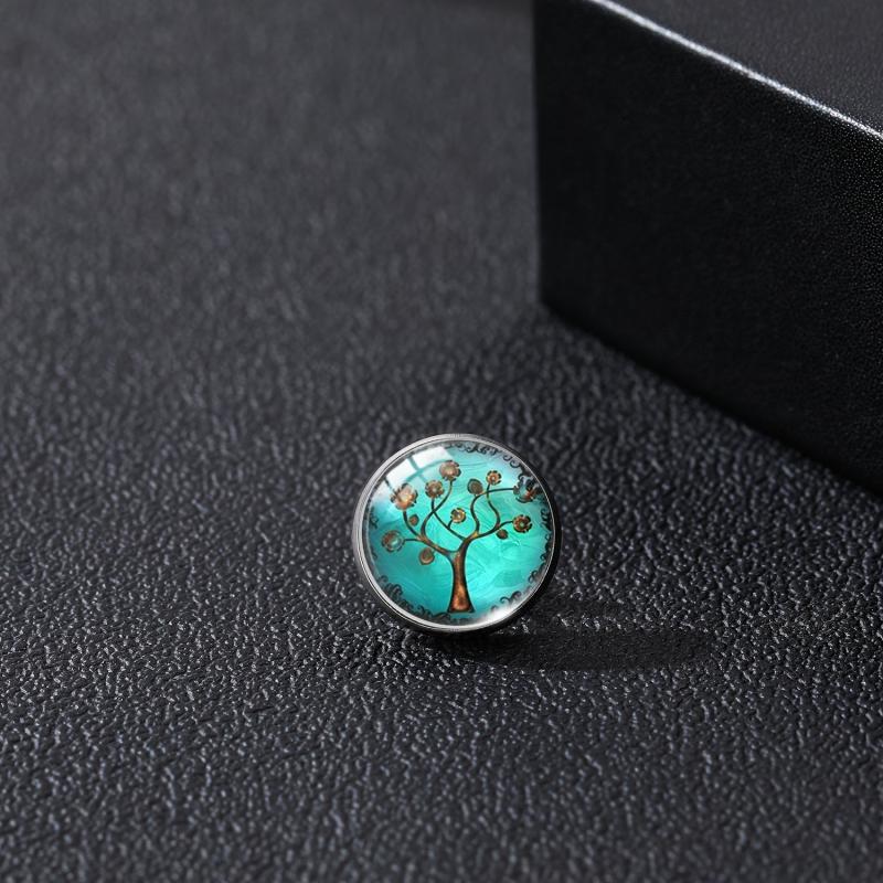 Crystal Glass Tree Of Life Shirt Button Keepsake