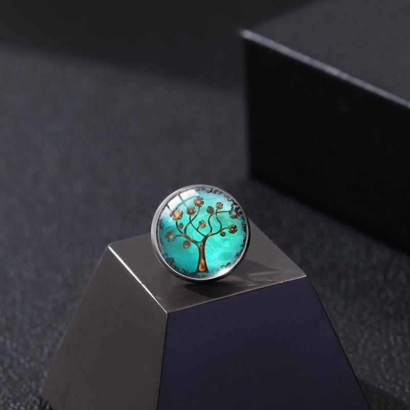 Crystal Glass Tree Of Life Shirt Button Keepsake