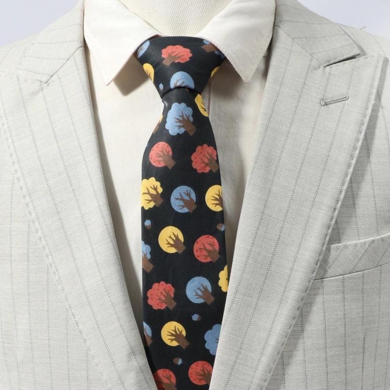 Colorful Tree Pattern Necktie for Men
