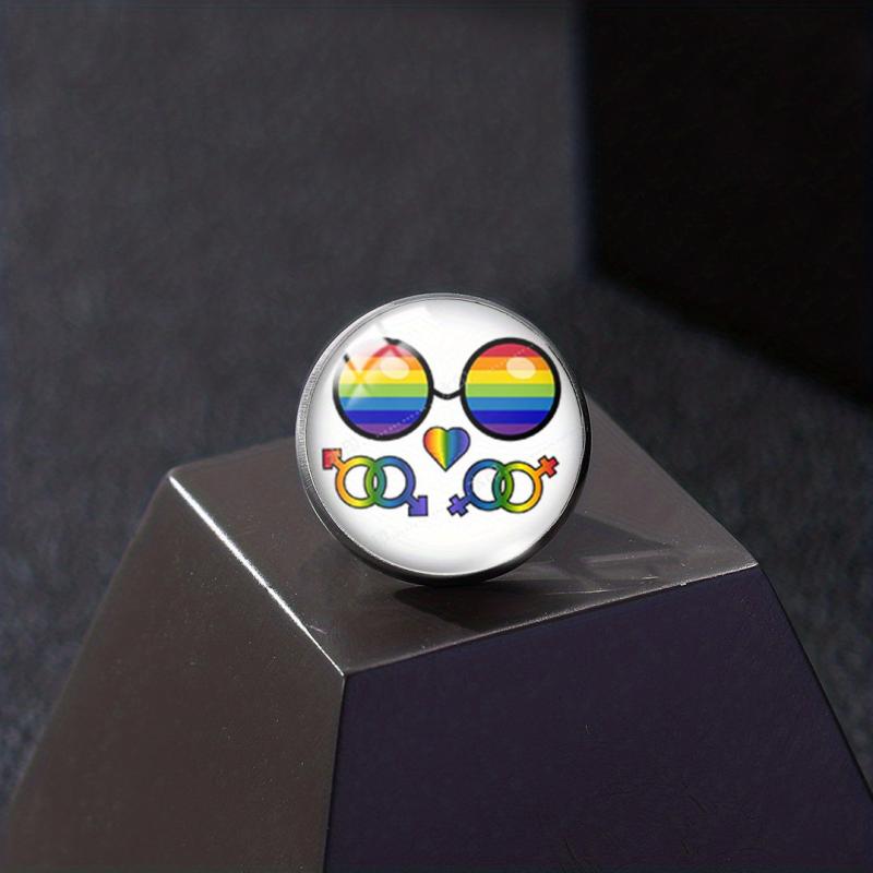Love Lips Collar Pin Rainbow Peace Marking Shirt Charm Buckle