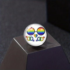 Love Lips Collar Pin Rainbow Peace Marking Shirt Charm Buckle