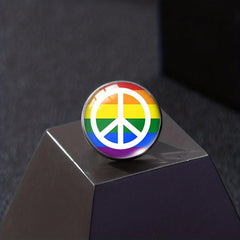 Love Lips Collar Pin Rainbow Peace Marking Shirt Charm Buckle