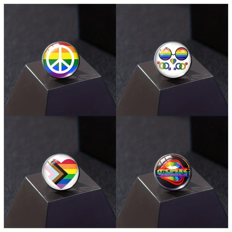 Love Lips Collar Pin Rainbow Peace Marking Shirt Charm Buckle