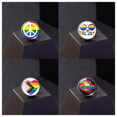 Love Lips Collar Pin Rainbow Peace Marking Shirt Charm Buckle