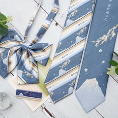 Men's College Style Hand Tied Print Striped Party Tie