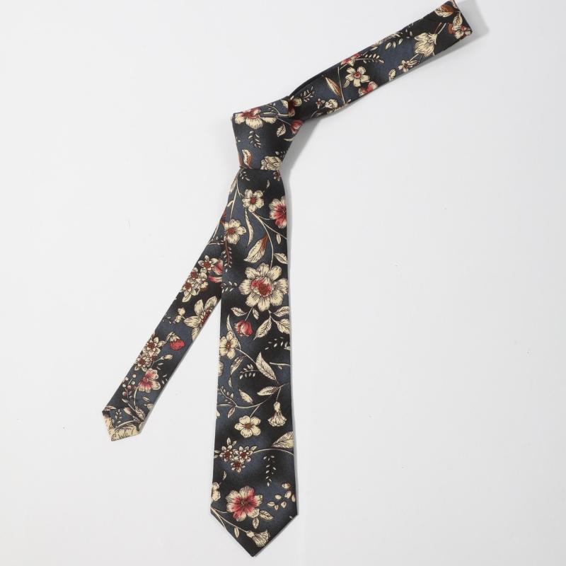 Men's Floral Print Necktie for Wedding Party Business