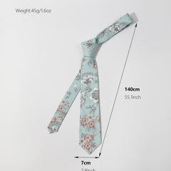 Men's Floral Print Necktie for Wedding Party Business