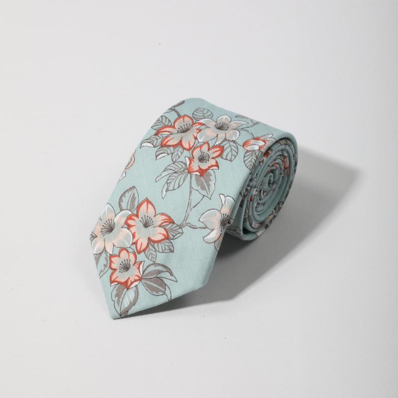 Men's Floral Print Necktie for Wedding Party Business