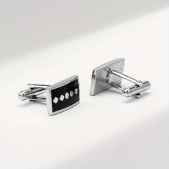 High-End Square Striped Cufflinks for French Shirt