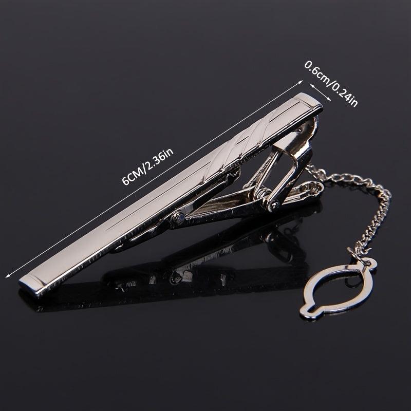 Men's Sandblasted Metal Suit Tie Clip