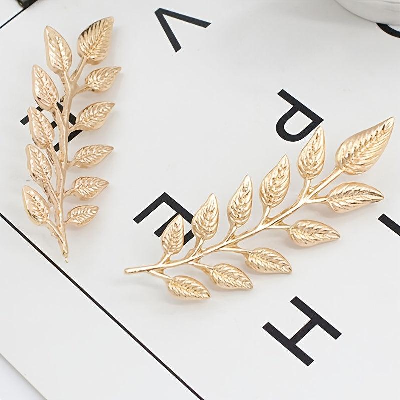 Leaf Shape Brooch Pin Sweater Collar Buckle Emblem Jewelry