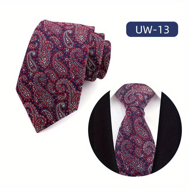Men's Floral Paisley Wedding Tie Jacquard Woven Men's Neck Tie