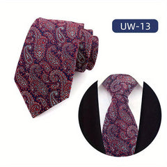 Men's Floral Paisley Wedding Tie Jacquard Woven Men's Neck Tie