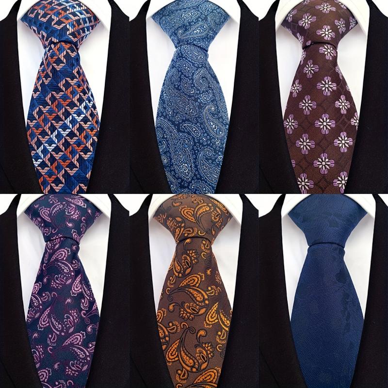Men's Floral Paisley Wedding Tie Jacquard Woven Men's Neck Tie