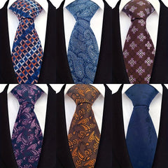 Men's Floral Paisley Wedding Tie Jacquard Woven Men's Neck Tie
