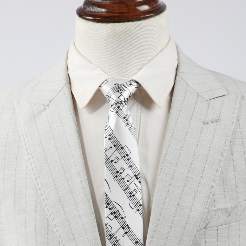 1pc Men's Music Note Necktie Clothing Accessories