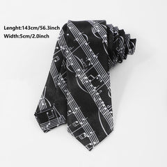 1pc Men's Music Note Necktie Clothing Accessories