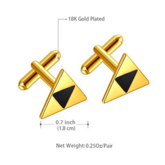 Retro Triangle Men's Cufflinks Wedding Shirt Accessories