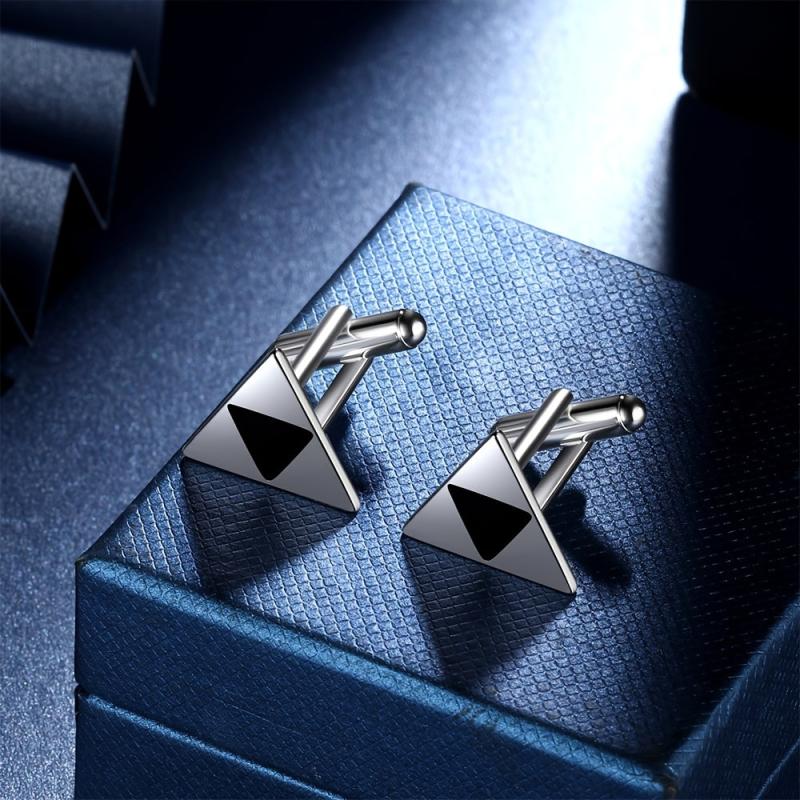 Retro Triangle Men's Cufflinks Wedding Shirt Accessories