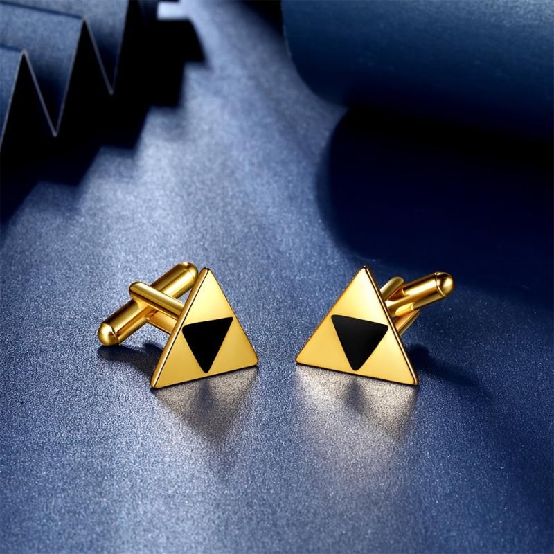 Retro Triangle Men's Cufflinks Wedding Shirt Accessories
