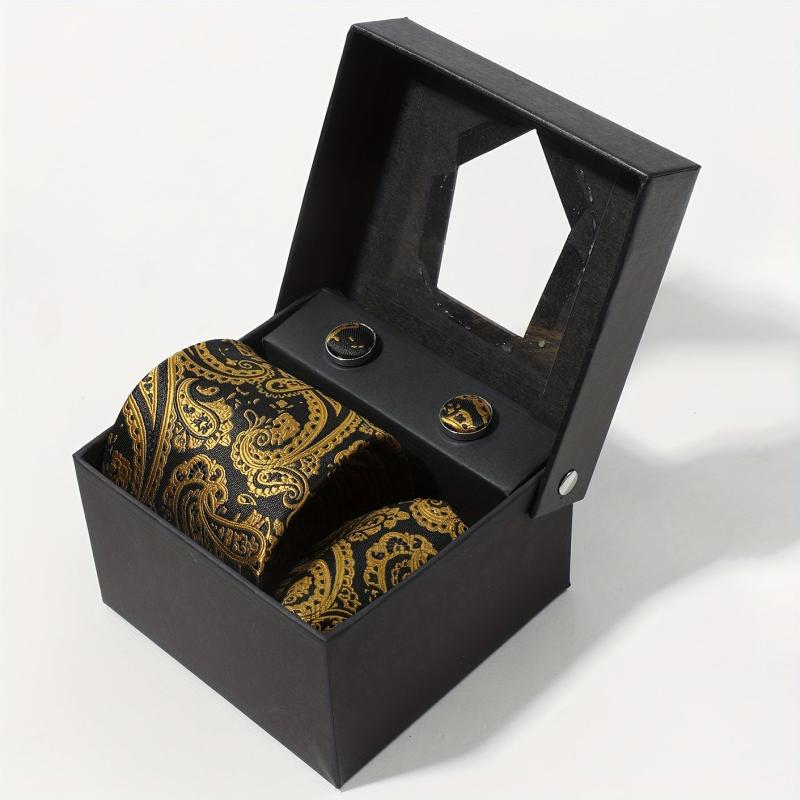 Men's Jacquard Paisley Tie Set Business Wedding Gift