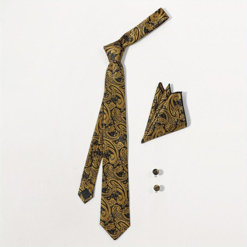 Men's Jacquard Paisley Tie Set Business Wedding Gift