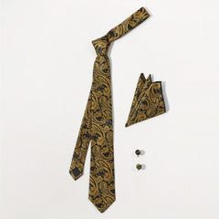 Men's Jacquard Paisley Tie Set Business Wedding Gift