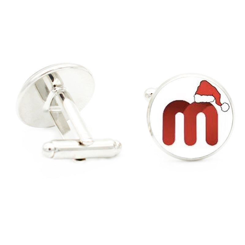 Christmas Hat T Cufflinks for Men Suit Shirt Cuff Link
