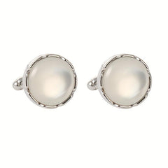 Faux Pearl Cufflinks Set Wedding Business Gift