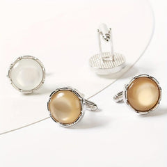Faux Pearl Cufflinks Set Wedding Business Gift