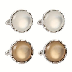 Faux Pearl Cufflinks Set Wedding Business Gift