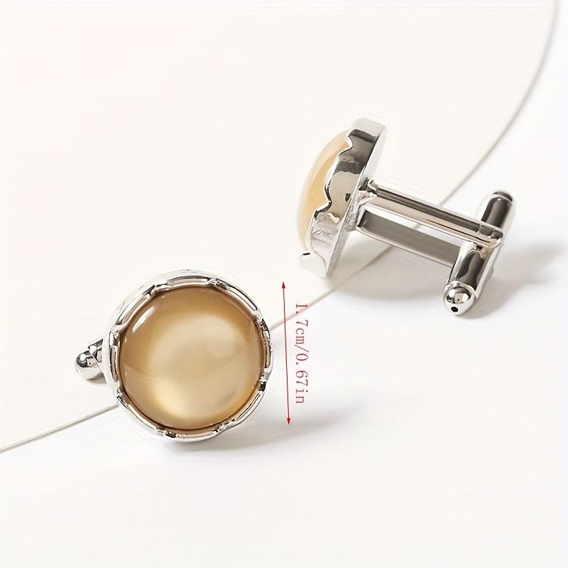 Faux Pearl Cufflinks Set Wedding Business Gift