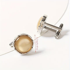 Faux Pearl Cufflinks Set Wedding Business Gift
