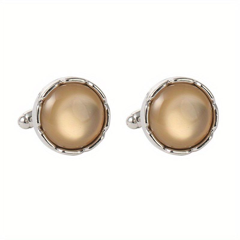 Faux Pearl Cufflinks Set Wedding Business Gift